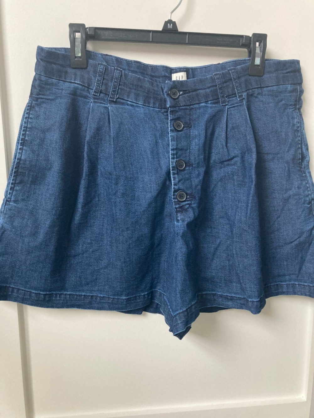GAP Dark Blue Button-Front Denim Shorts